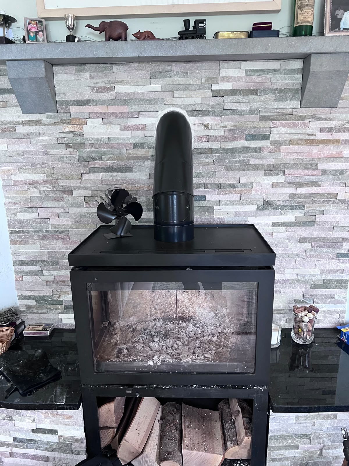 Chimney sweep equipment set up for a clean, tidy job